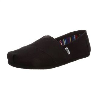 NWT & Box Toms Women’s Alpargata All Black Recycled Cotton Canvas
